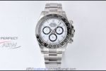 Top replica C factory Rolex Panda Daytona 40mm white dial stainless steel watch 